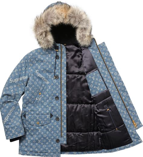 supreme x louis vuitton winter jacket|Louis Vuitton supreme jacket price.